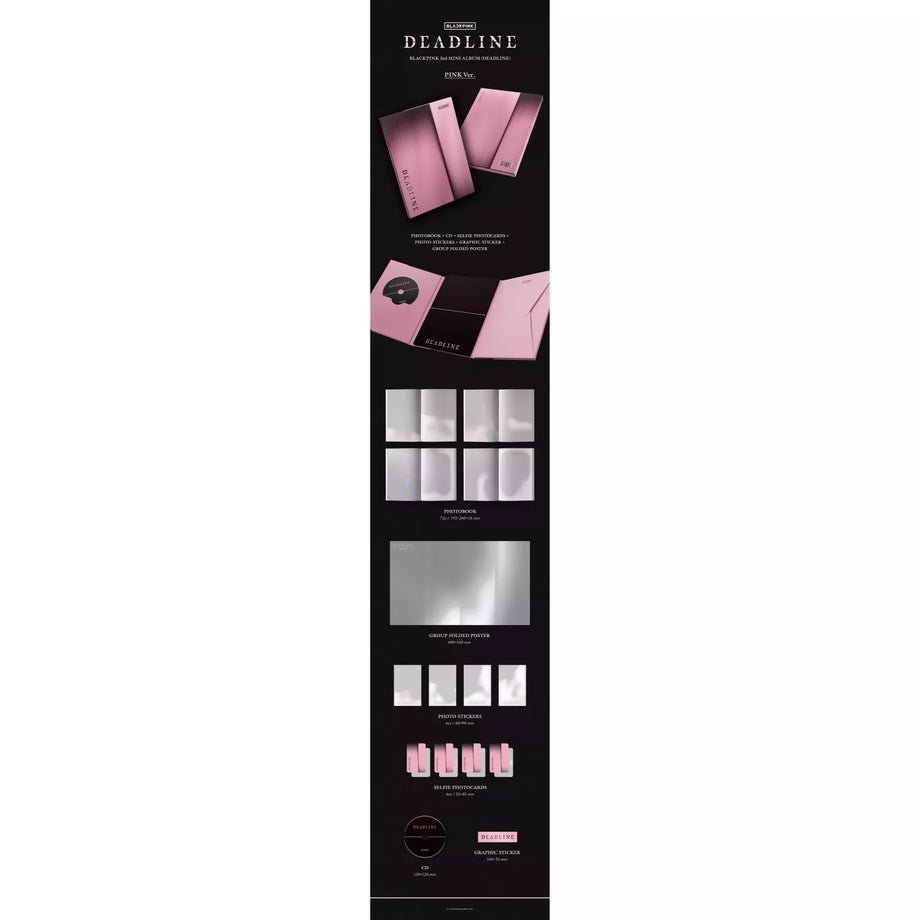 BLACKPINK 3rd MINI ALBUM (DEADLINE) PINK Version - Blackpink
