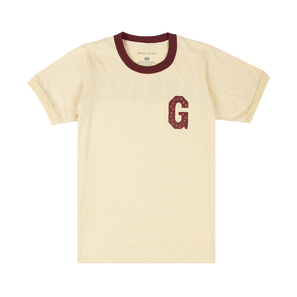 G Abrams Maroon Ringer Unisex T-Shirt - Gracie Abrams - platenzaak.nl