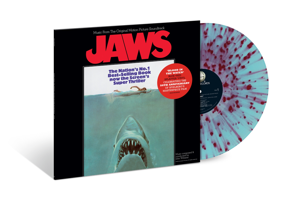 Jaws (Music From The Original Motion Picture Soundtrack) - "Blood in the Water" Blue + Red Splatter LP - John Williams - platenzaak.nl
