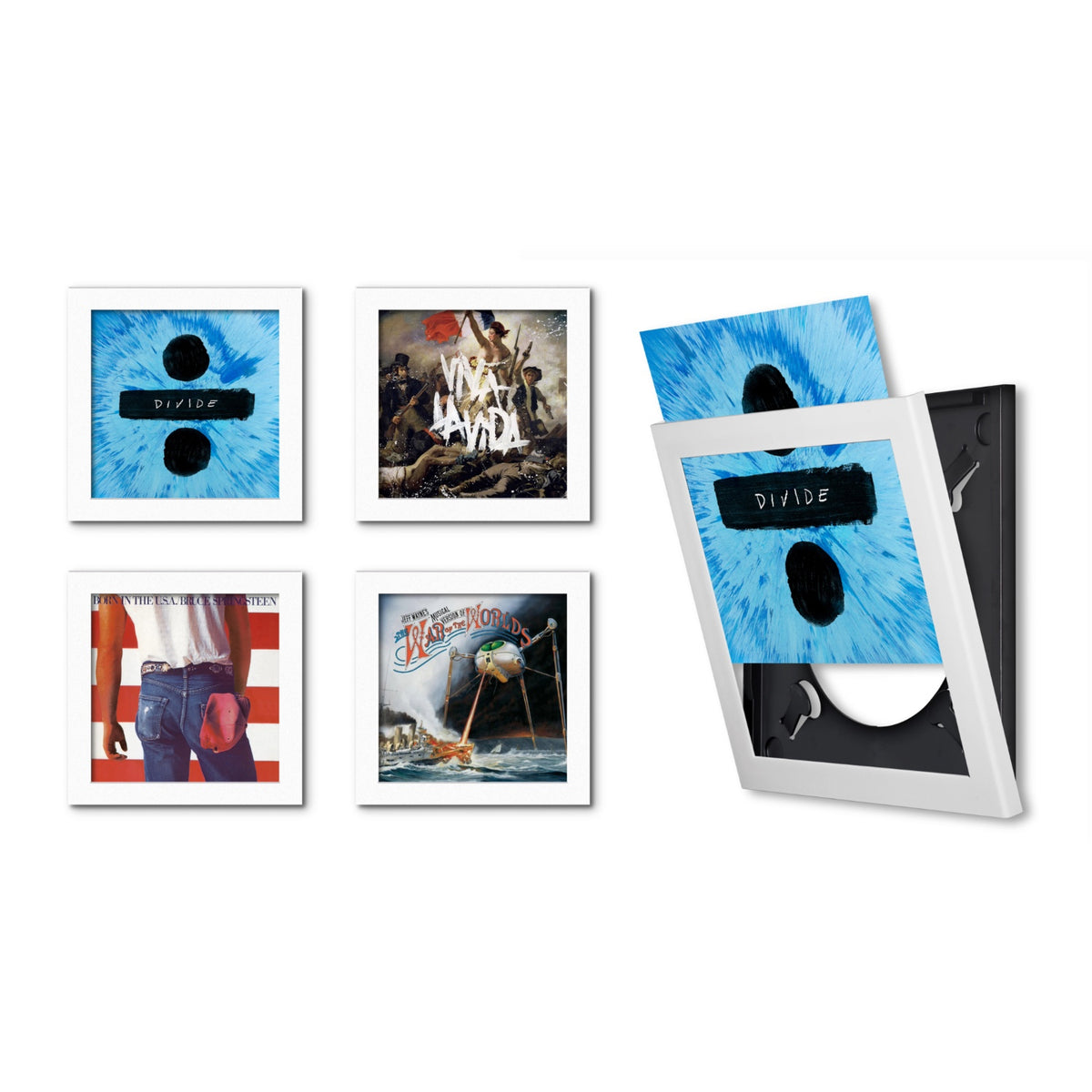LP Flip Frame (4 Frame Boxset White) - Various Artists | Platenzaak.nl