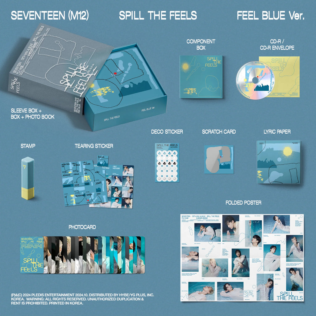 12th Mini Album ’SPILL THE FEELS’ (FEEL BLUE Version) (CD) - SEVENTEEN - platenzaak.nl