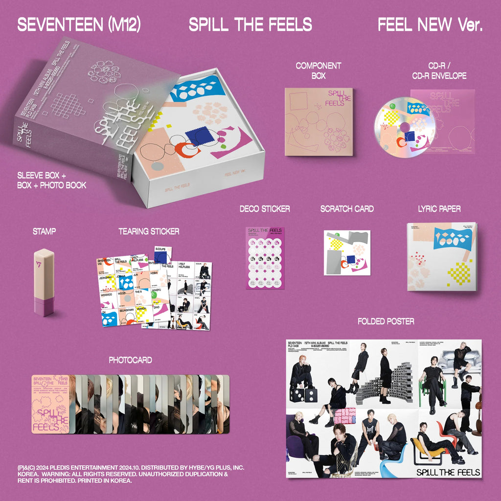 12th Mini Album ’SPILL THE FEELS’ (FEEL NEW Version) (CD) - SEVENTEEN - platenzaak.nl
