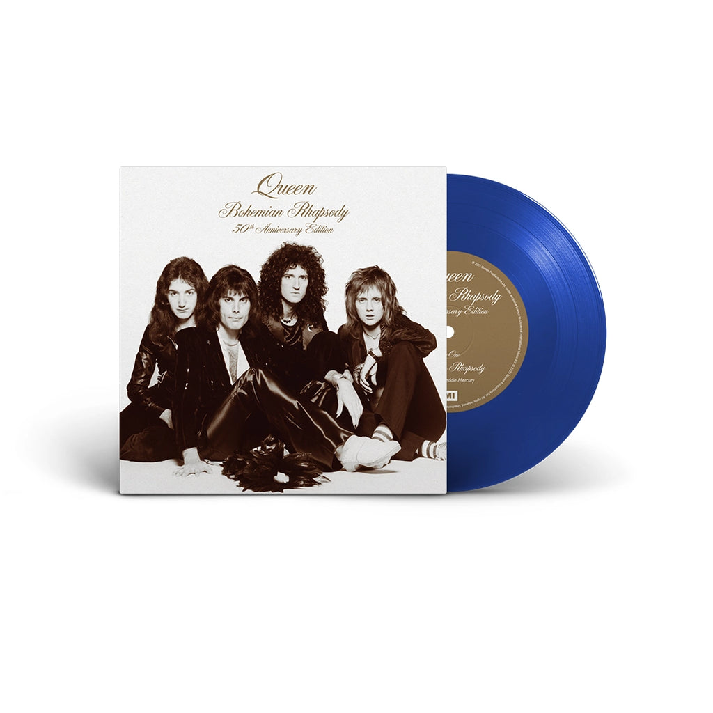 Bohemian Rhapsody – 50th Anniversary 7” Single Transparent Blue Vinyl (Limited Edition) - Queen - platenzaak.nl