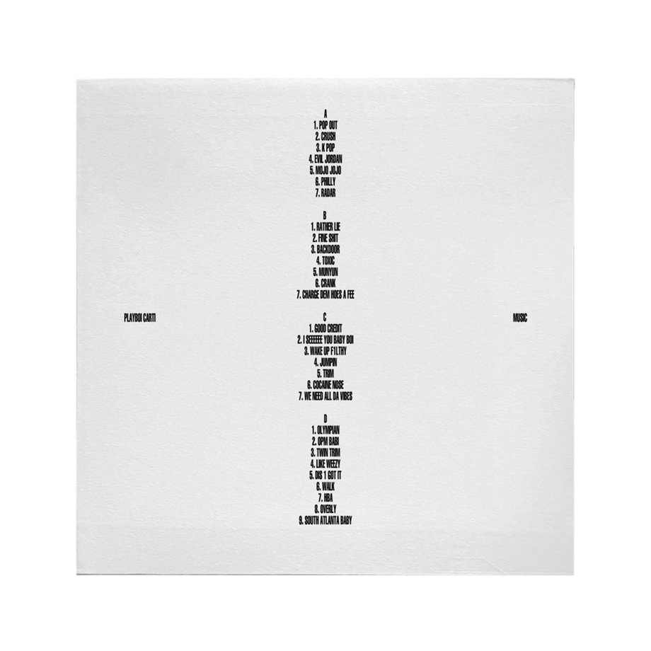 MUSIC White Vinyl - Playboi Carti | Platenzaak.nl