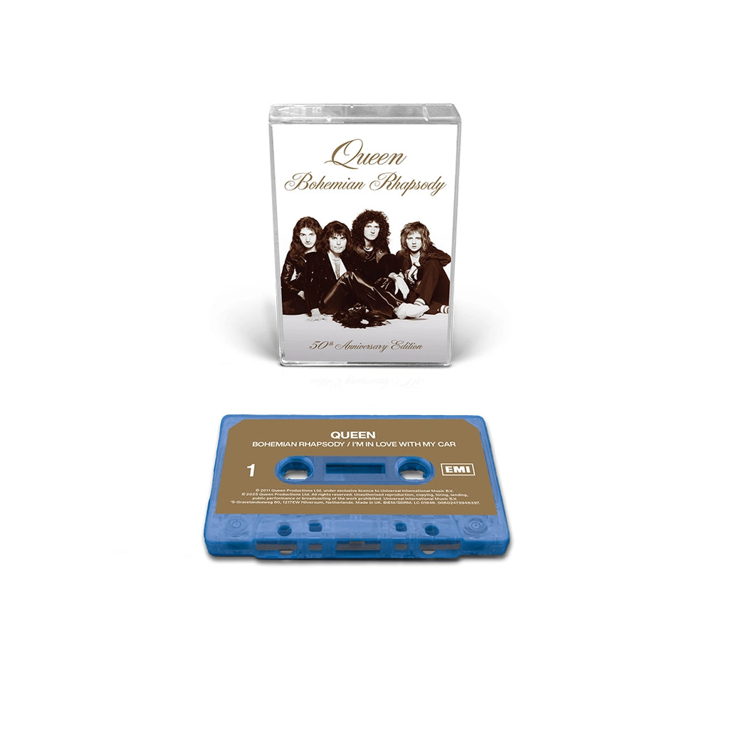 Bohemian Rhapsody – 50th Anniversary Cassette Single Blue Cassette (Store Exclusive) - Queen - platenzaak.nl