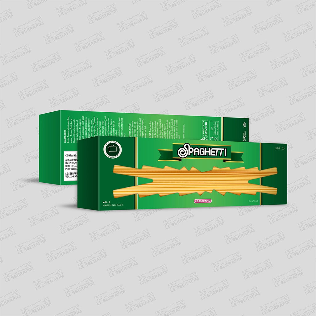 1st Single 'Spaghetti' (KNOCKING BASIL CD Single) - LE SSERAFIM - platenzaak.nl