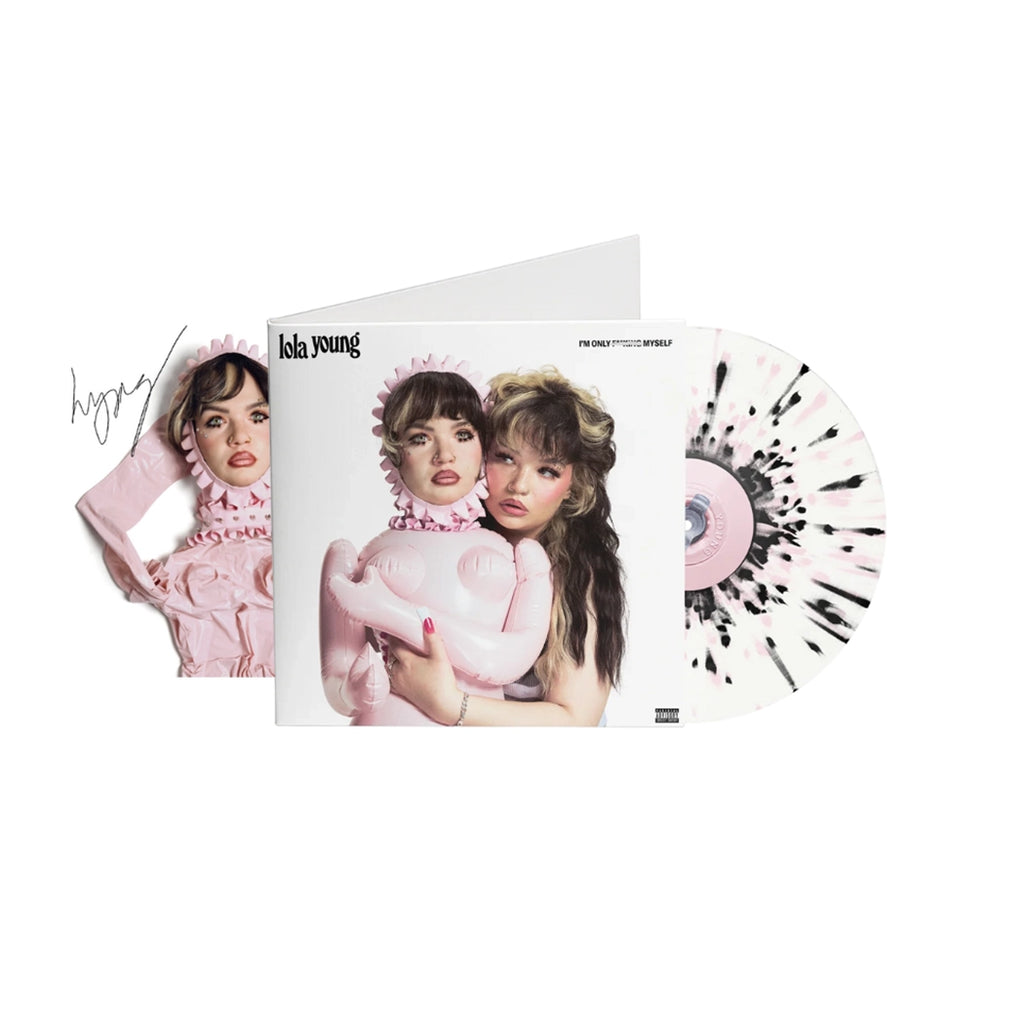 I'm Only F**king Myself: Pink & Black Splatter LP [The "blisters" Edition] + signed art card - Lola Young - platenzaak.nl
