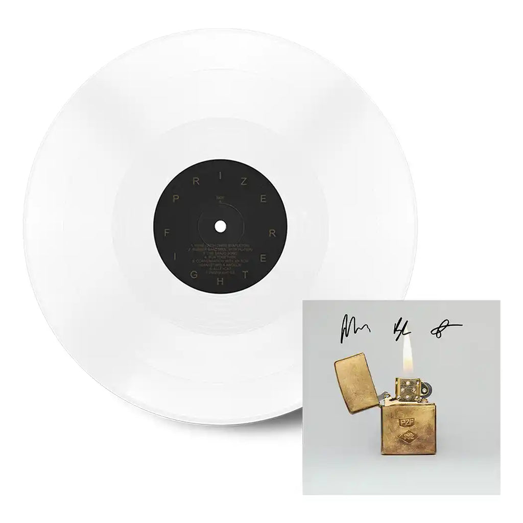Prizefighter: 'Begin Again' White Vinyl + Signed art Card - Mumford & Sons - platenzaak.nl