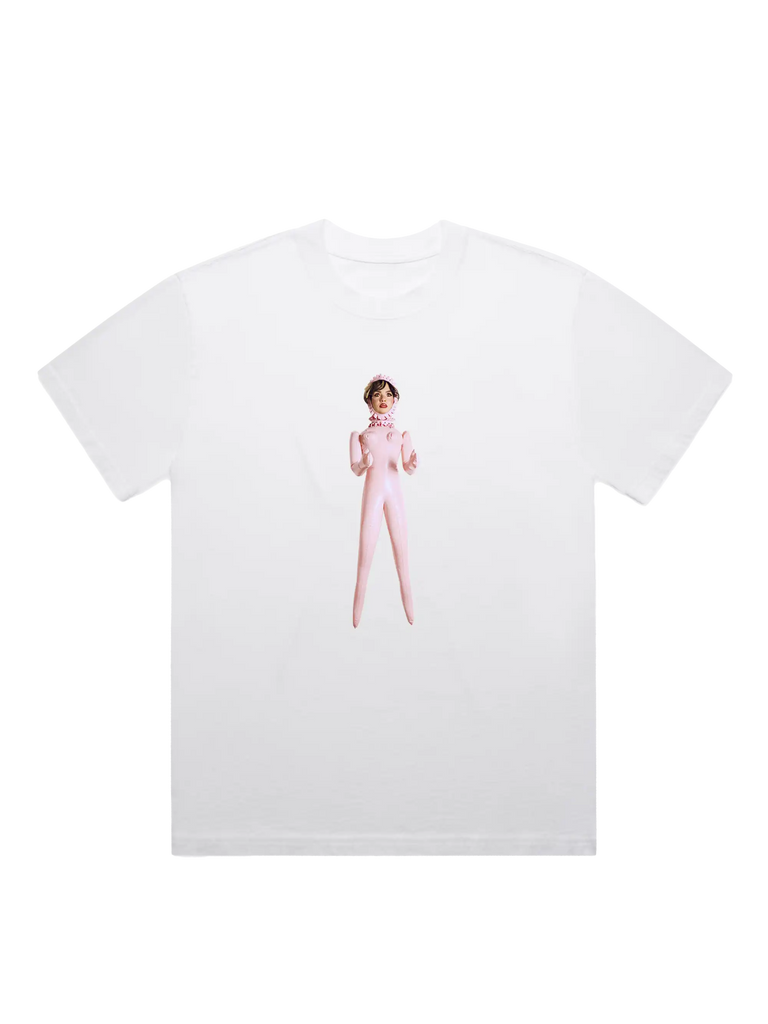 White Doll Print T-Shirt - Lola Young - platenzaak.nl