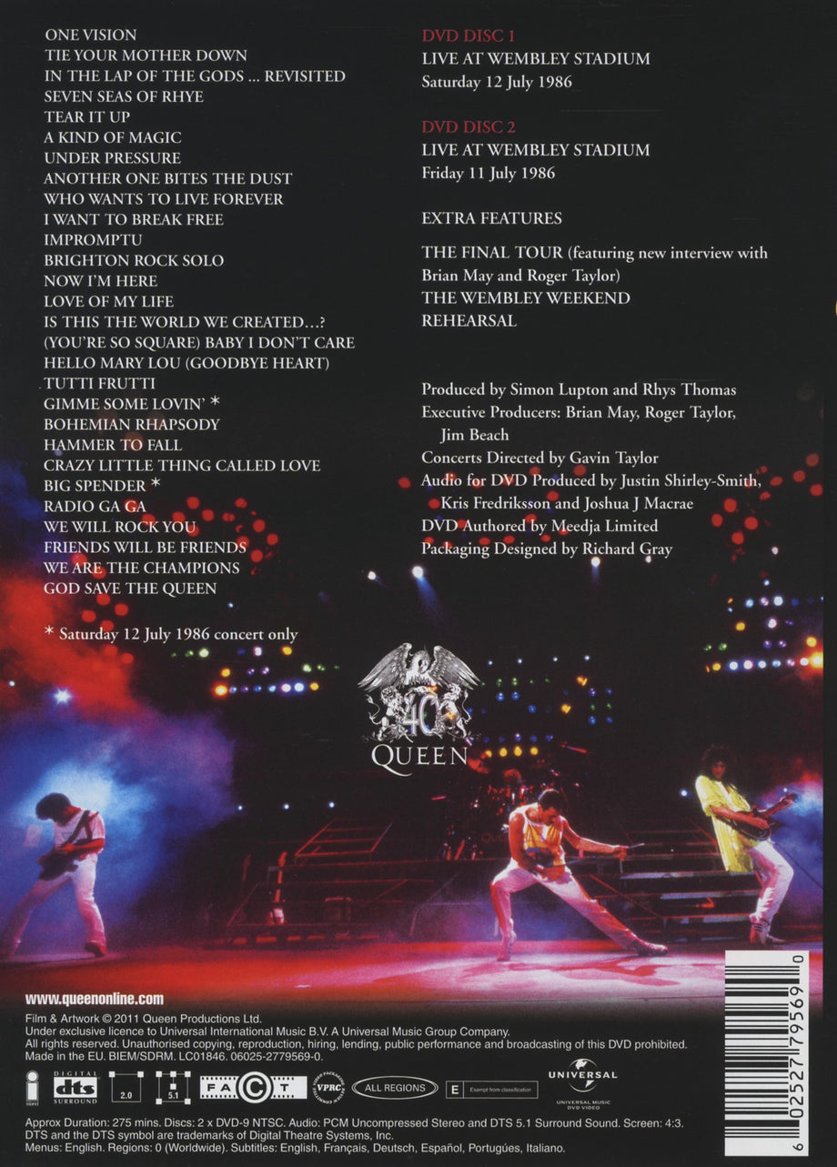 Live At Wembley Stadium (2DVD) - Queen | Platenzaak.nl
